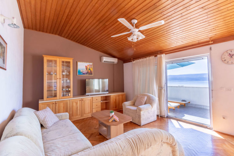 Living room with a pull out sofa