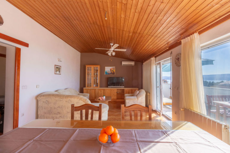 Open space living room and the kitchen