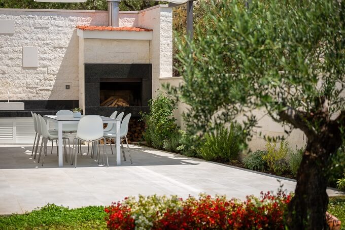 Outside dining area
